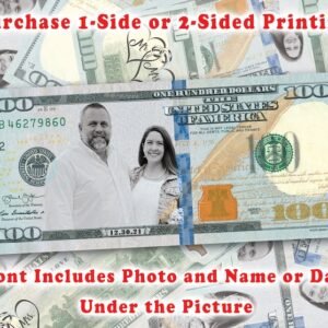 Personalized Money Gift: Custom Face Hundred Dollar Bill