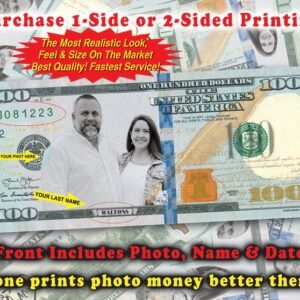 Custom Face Hundred Dollar Bill: Personalized Birthday Gift