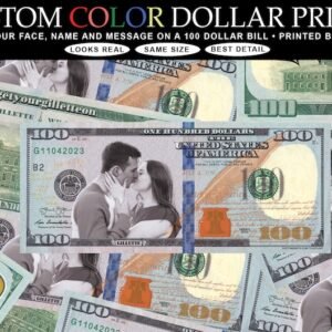 Your Face On Money, Birthday Bucks, Select 25/50/100/250/500Insert A Face & Name on a One Hundred Dollar Bill Perfect Gift /Money Guns